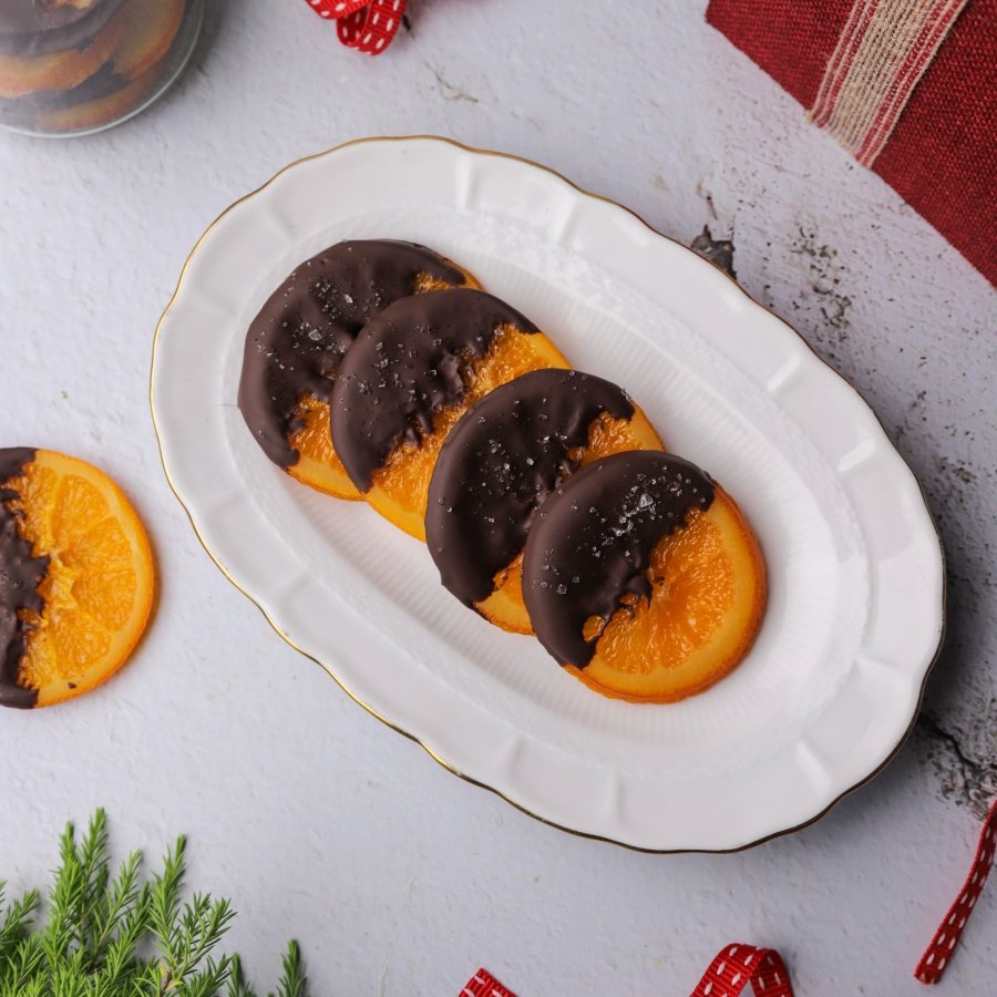 Candied Chocolate Dipped Oranges